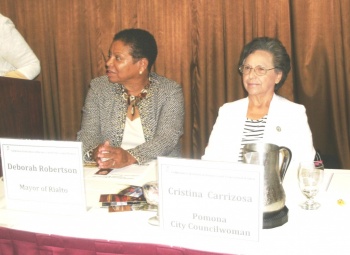 Rialto Mayor Deborah Robertson and Pomona City Councilwoman Christina Carizosa