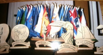 Flags from various countries where BPW is along with the parts of the BPW Emblem