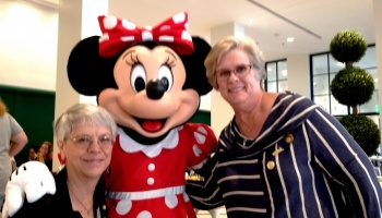 Minnie Mouse, CFBPW President Katherine and 2018-20 NFBPWC President Sandy