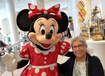 Minnie Mouse and CALIFORNIA WOMAN editor Juelle-Ann
