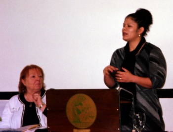 Luncheon speaker Angelina Endsley, Staff Services Manager, Department of Fair Employment and Housing for the State of California