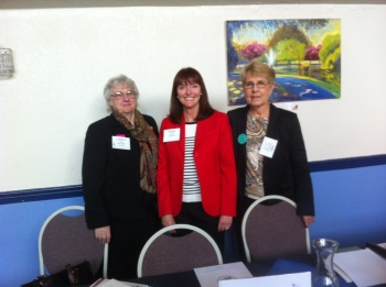 Linda J. Lucas, guest speaker and Sally McMahon