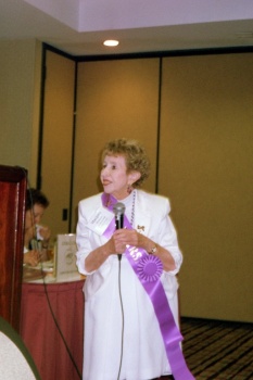 Marjory Hopper as a suffragette 