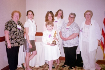 Marjory Hopper and Sandy Thompson with guest speakers